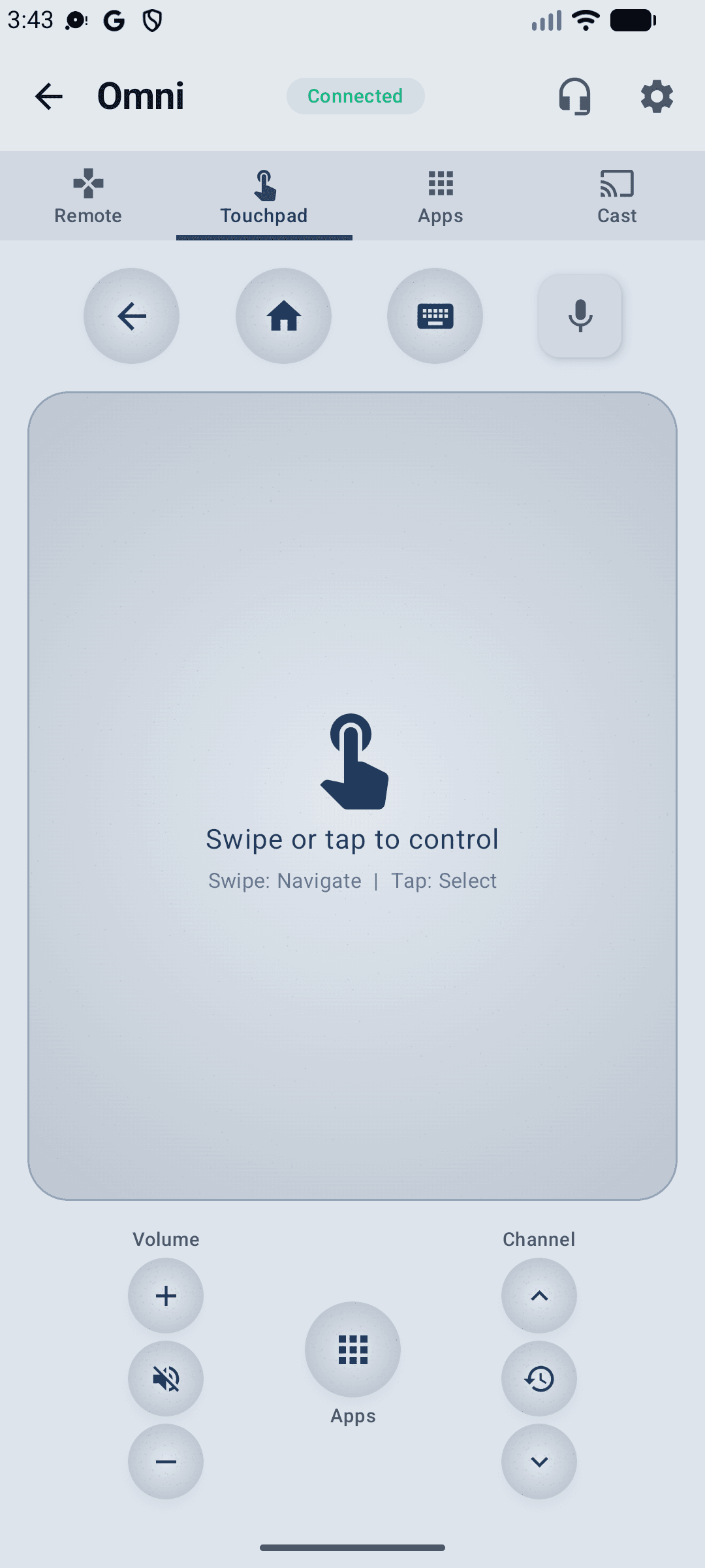 Smooth touchpad